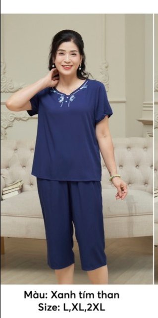 Bộ Lanh thái áo cộc quần ngố-SP2175