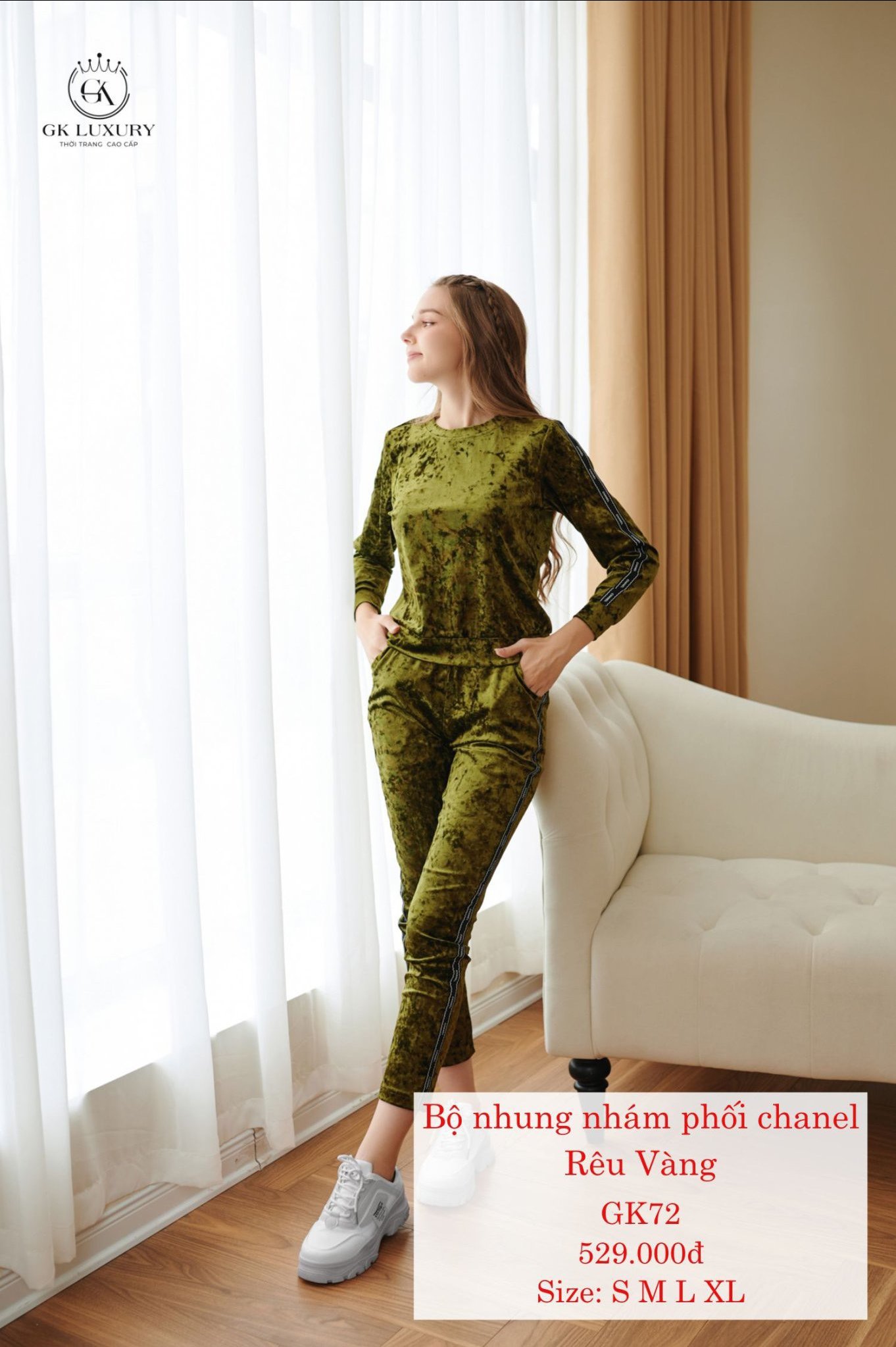 Bộ Nhung nhám Chanel GK72