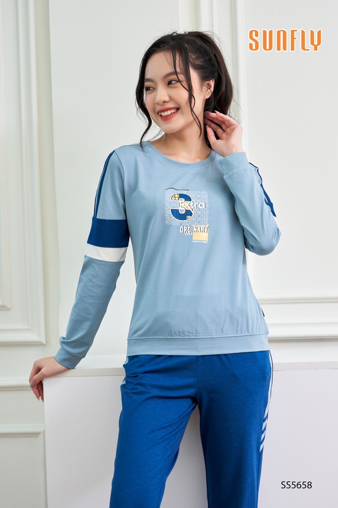 Bộ thể thao Sunfly  quần dài áo dài SS5658