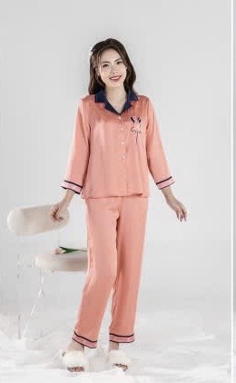 Bộ Sunfly lụa satin tay lỡ ,q.dài ST 9215
