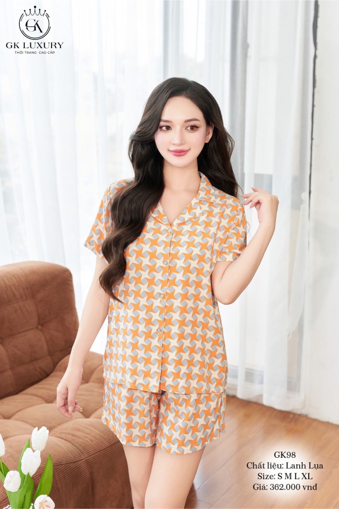 Bộ GK lanh lụa cộc đùi ht sao GK98