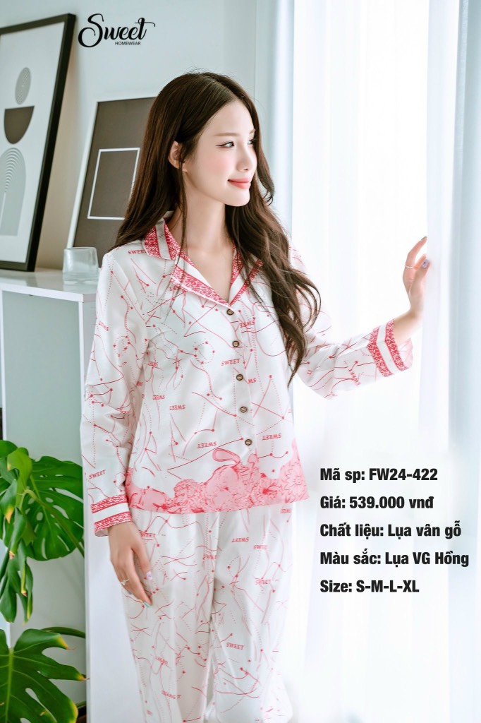 Bộ Sweet Lụa  vân gỗ  F24-422