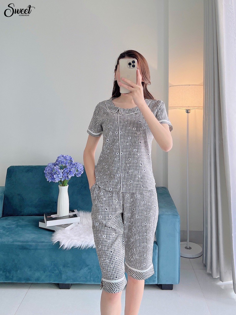 Bộ SWEET Thô kẻ xanhsơn S23-607