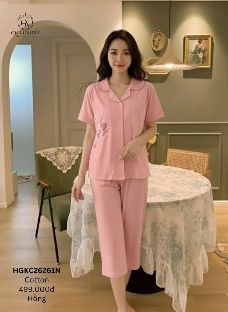 Bộ cotton áo tay cộc ,QL -gk26261
