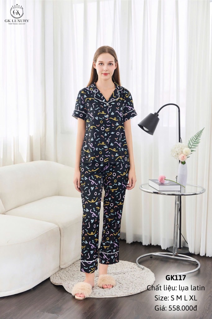 Bộ Gk lụa pháo hoa QD,cộc tay gk117