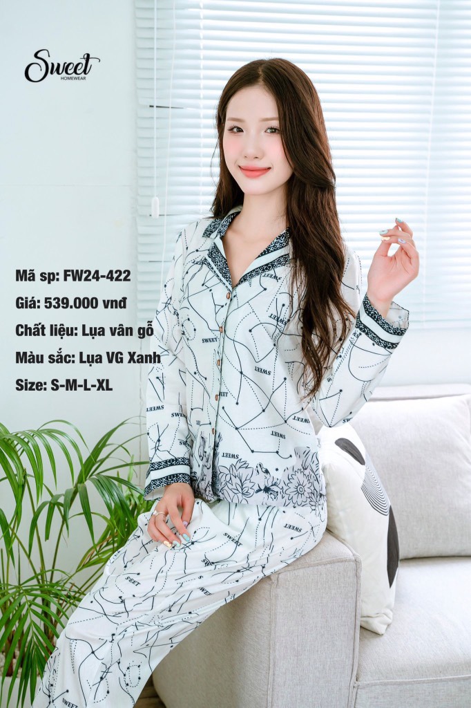 Bộ Sweet Lụa  vân gỗ  F24-422