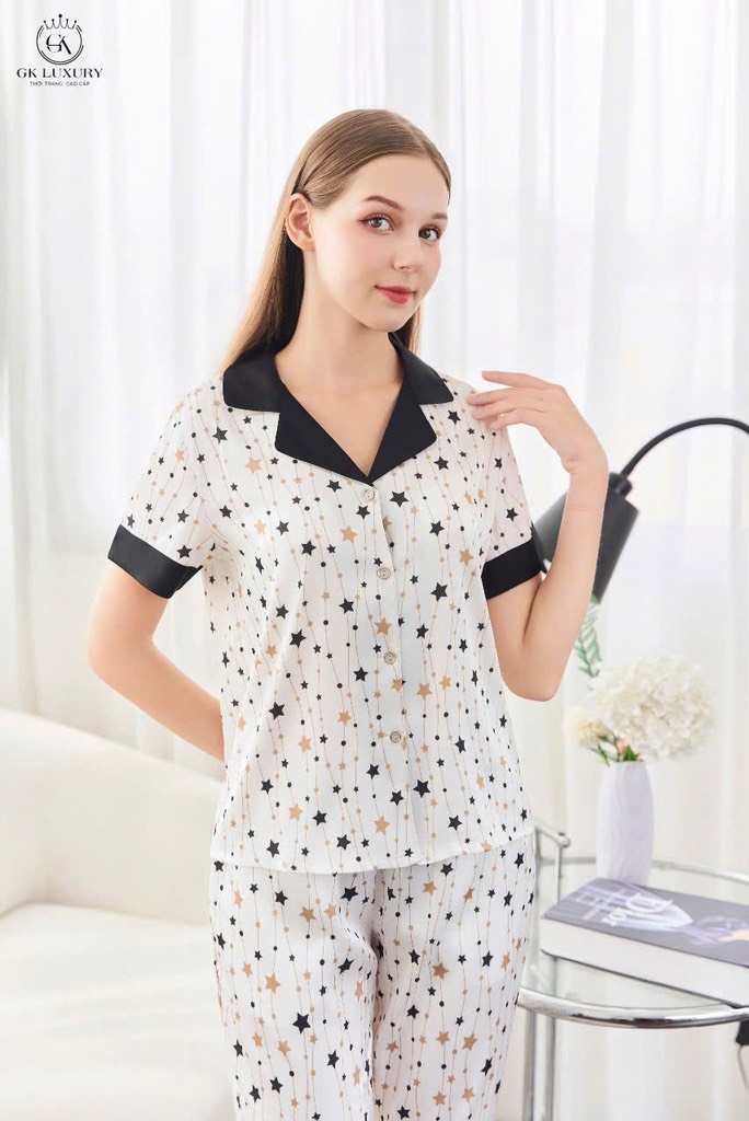 Bộ Gk lụa sao  QD,cộc tay gk 119