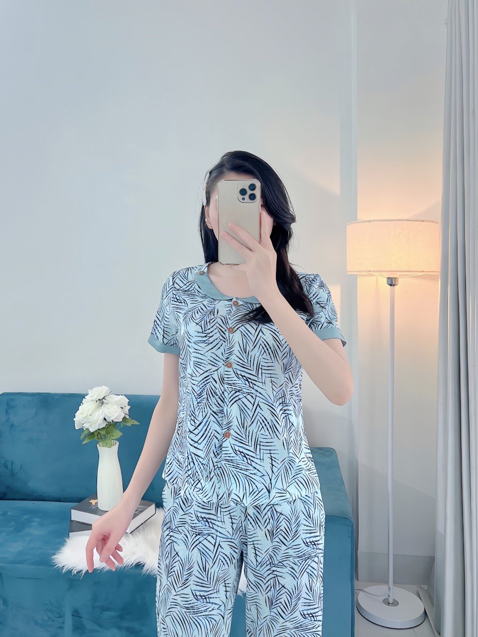 Bộ SWEET Lụa  họa tiết  S23-611