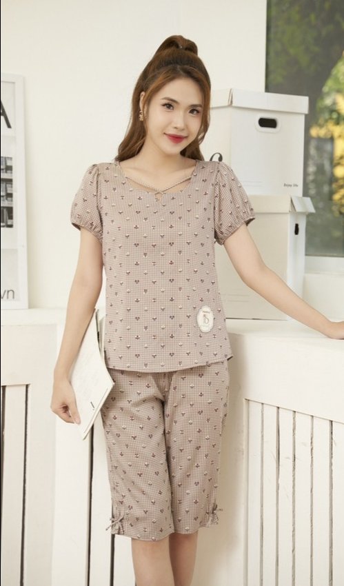 Bộ Sunfly kate áo cộc q.ngố ST9157