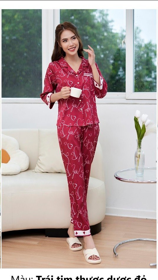 Bộ sun fly lụa QD,áo tay lỡ  ST9074