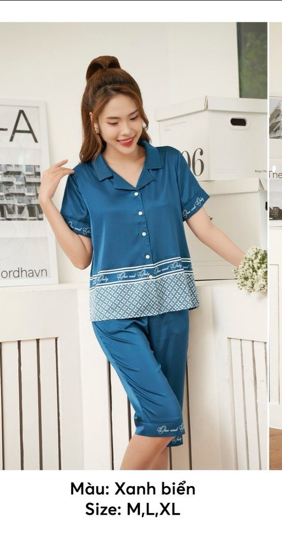 Bộ sun fly Lụa ,QL áo tay cộc -ST9158