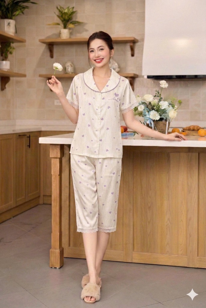 Bộ Sunfly lụa tim QN - ST9351