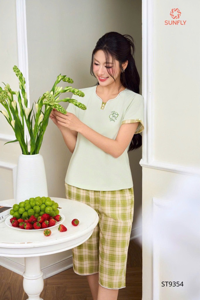 Bộ COTTON áo tay cộc QL  ST 9354
