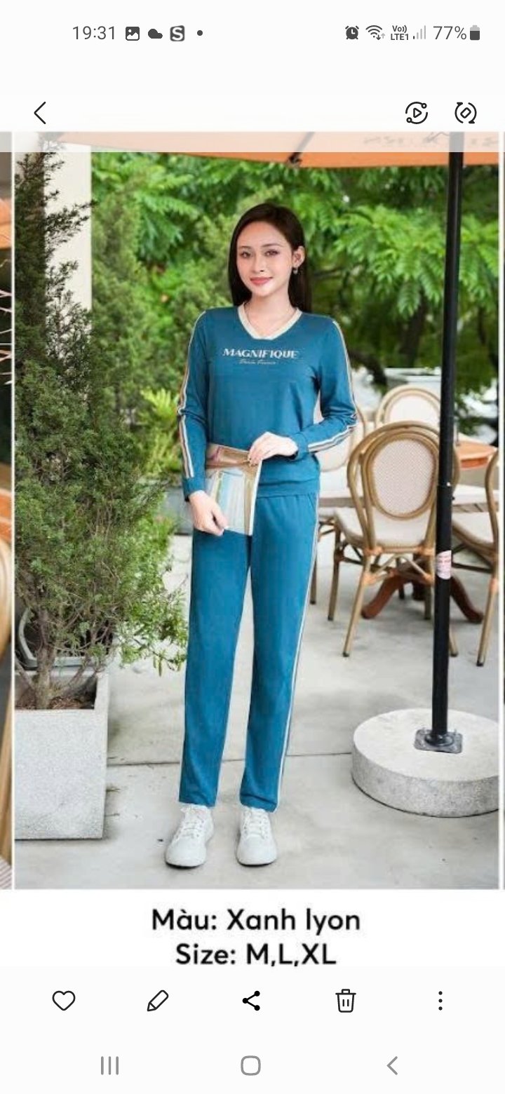 Bộ cotton thể thao dài - SS5812