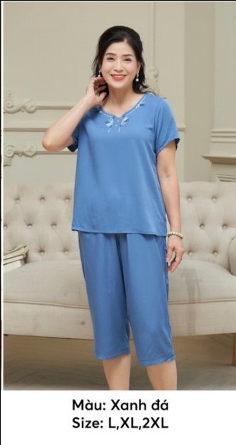 Bộ Lanh thái áo cộc quần ngố-SP2175