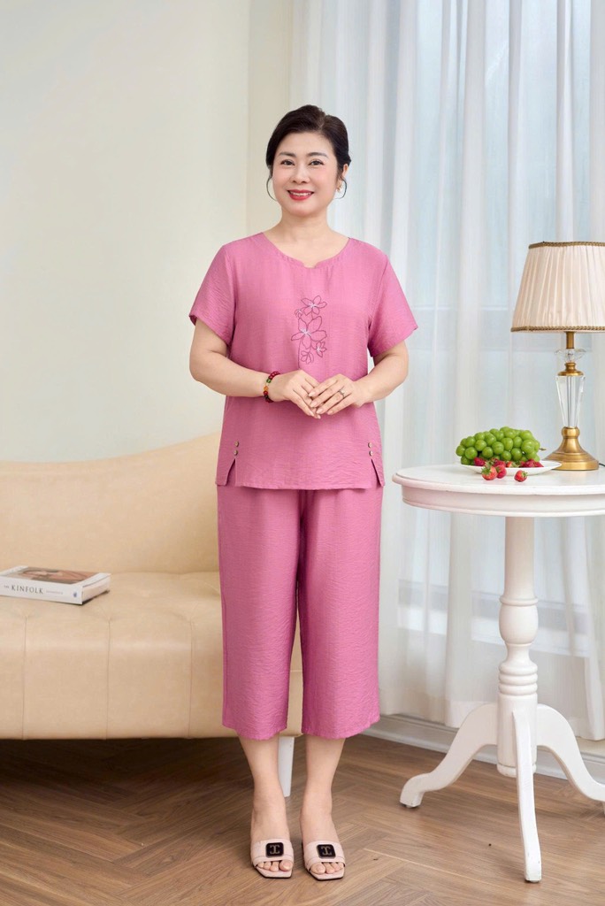 Bộ Sunfly linen áo cộc QN - SP2256