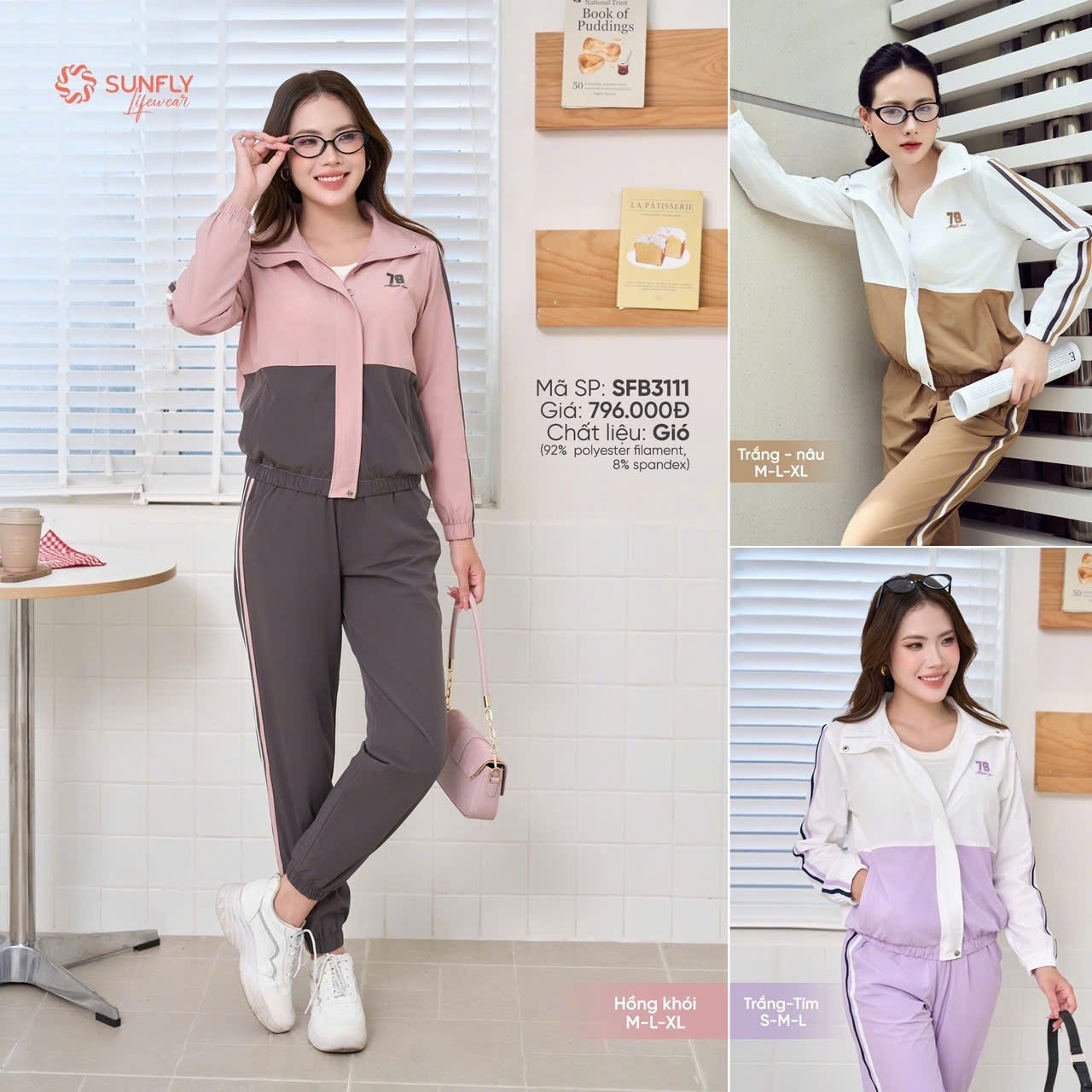 Bộ Sunfly gió kéo khóa k mũ - SFB3111