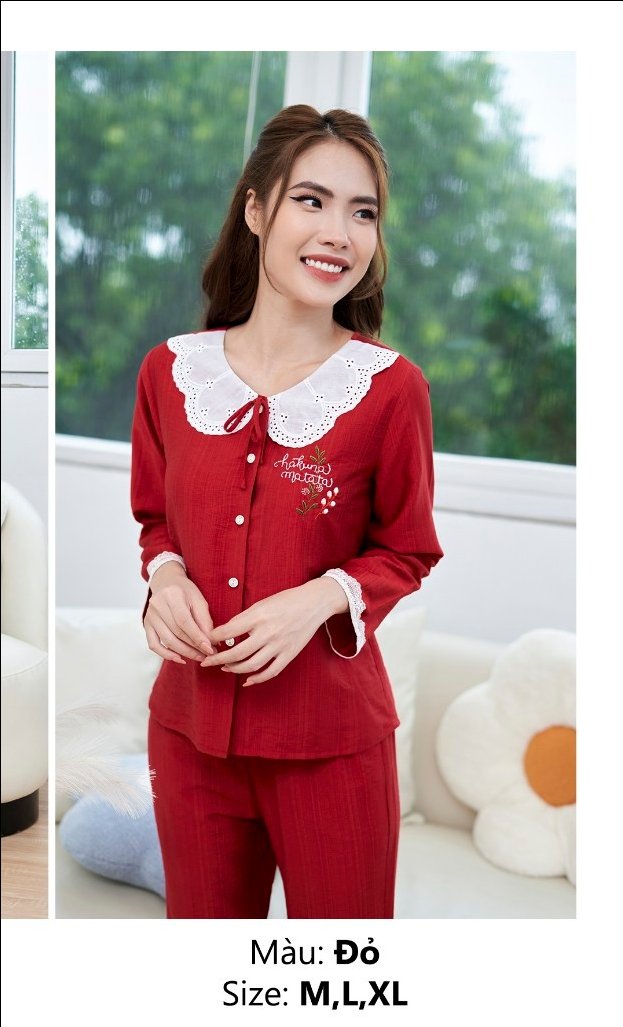 Bộ sun fly linen QD,áo tay dài ST9083