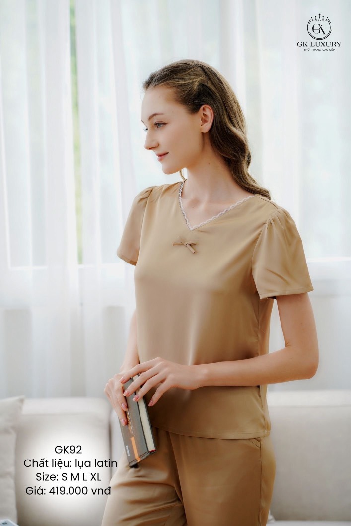 Bộ Gk lụa latin,cổ tim QL GK92