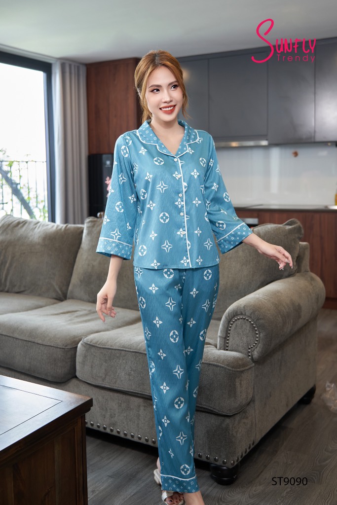 Bộ Sun flyLụa gấm sao băng,Tay lỡ QD. ST9090