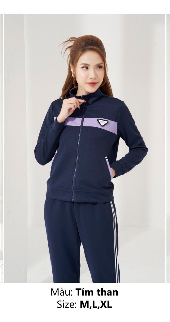 Bộ sun fly, thể thao ,kéo khóa QD. SS 5735