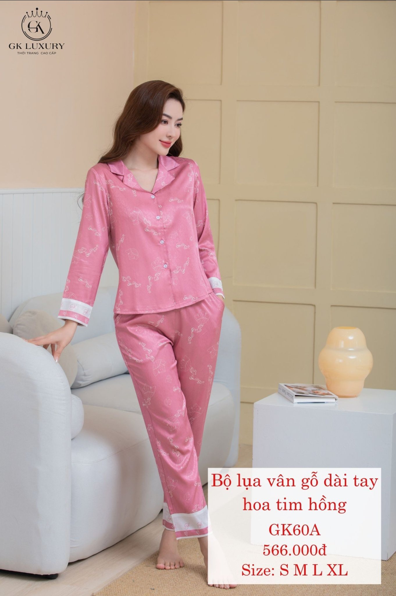 Bộ GK lụa vân gỗ - GK60A