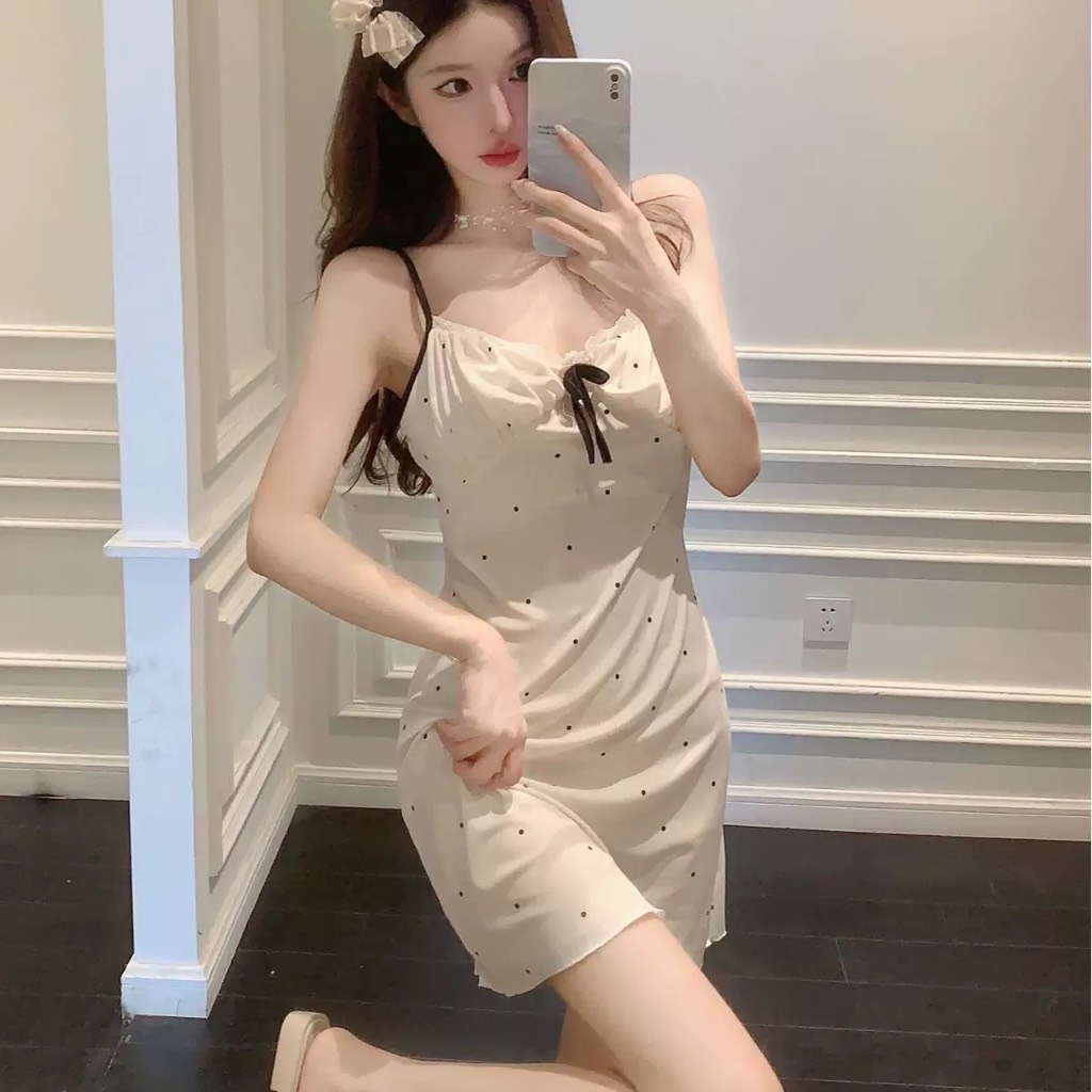 Váy ngủ chấm bi 1011