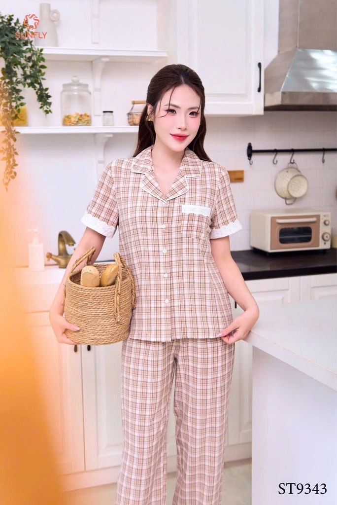 Bộ pizama kate cộc tayQD- ST9343