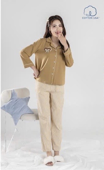 Bộ Sunfly Cotton tay dài  ,q.dài kate ST 9225