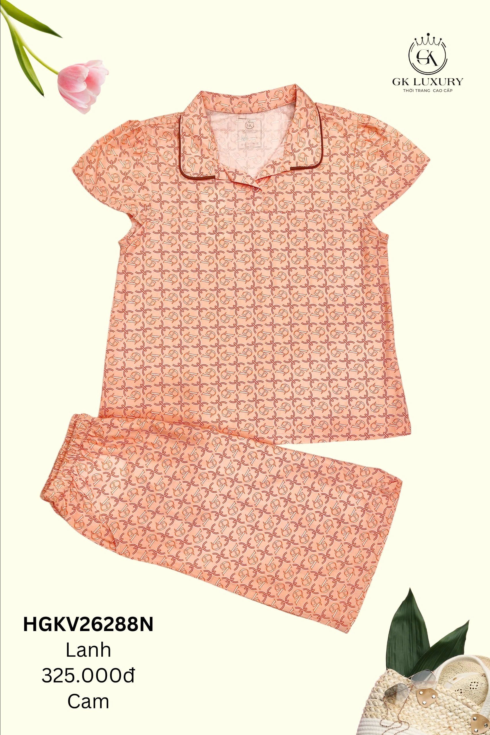 Bộ lanh QL áo tay hến GK26288
