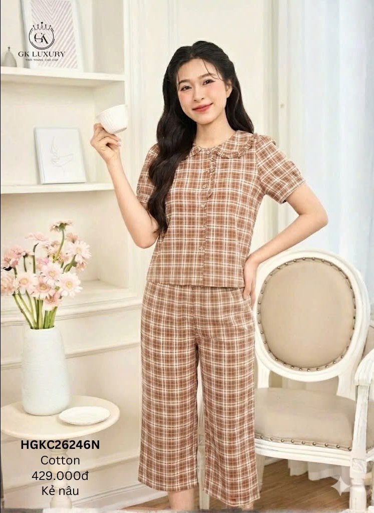 Bộ cotton áo tay cộc ,QL -gk26246