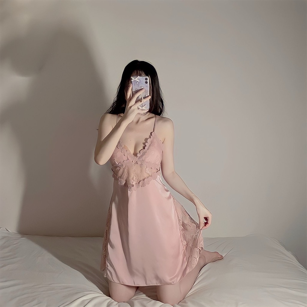 Váy ngủ hồng 2744