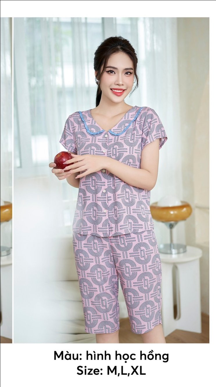 Bộ sun fly lanh lụa ,áotay cộc ,QL -ST9187