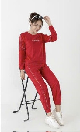 Bộ Sunfly Cotton thể thao tay dài ,QD SS5773