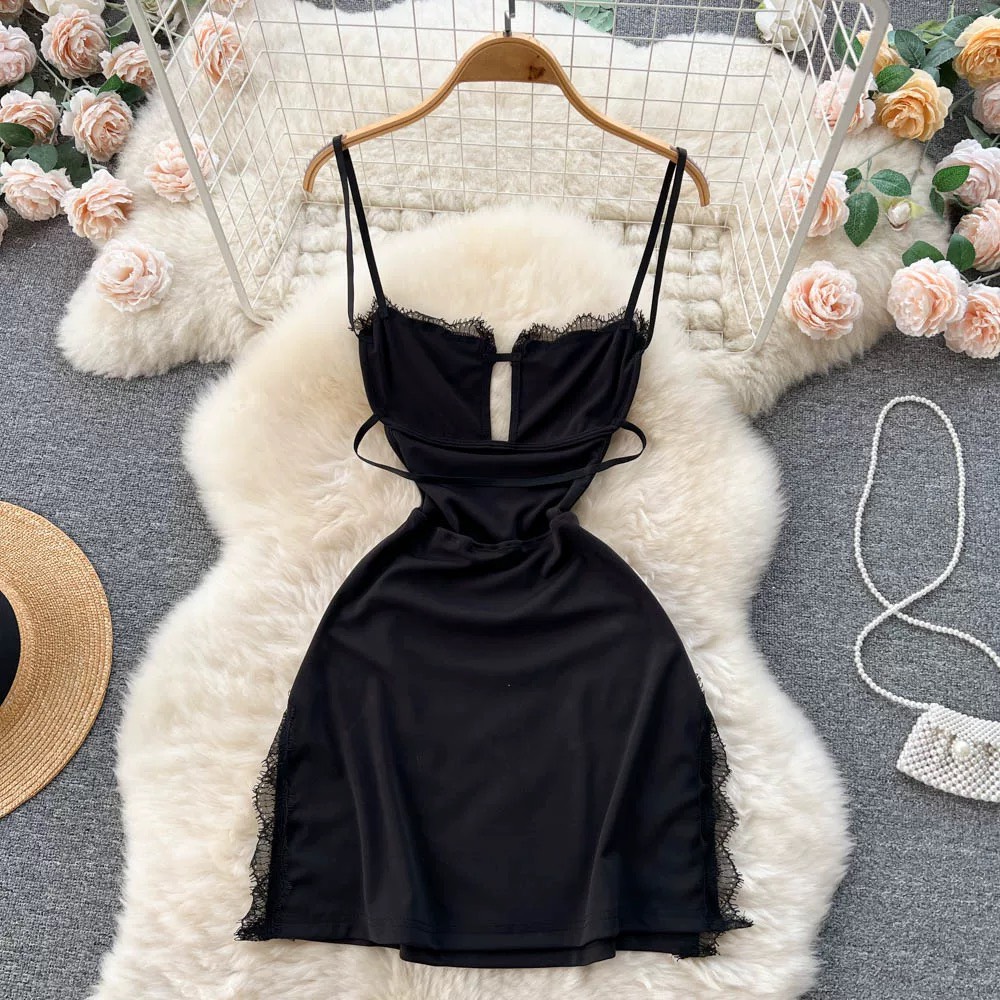 Váy ngủ trơn hơ lưng 8431