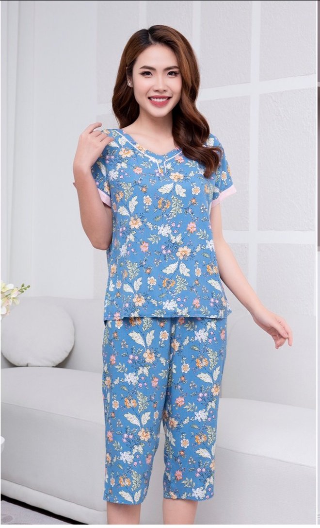 Bộ Sunfly lanh áo cộc quần ngố SP2109