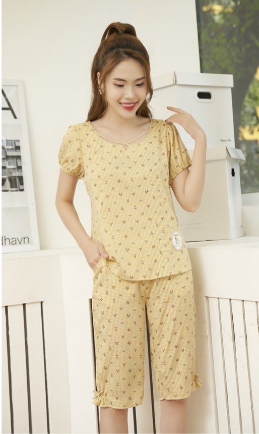 Bộ Sunfly kate áo cộc q.ngố ST9157