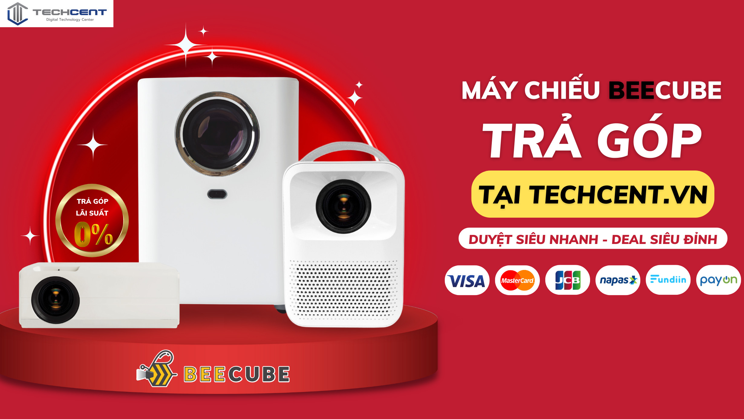 Trả góp máy chiếu Beecube mới nhất