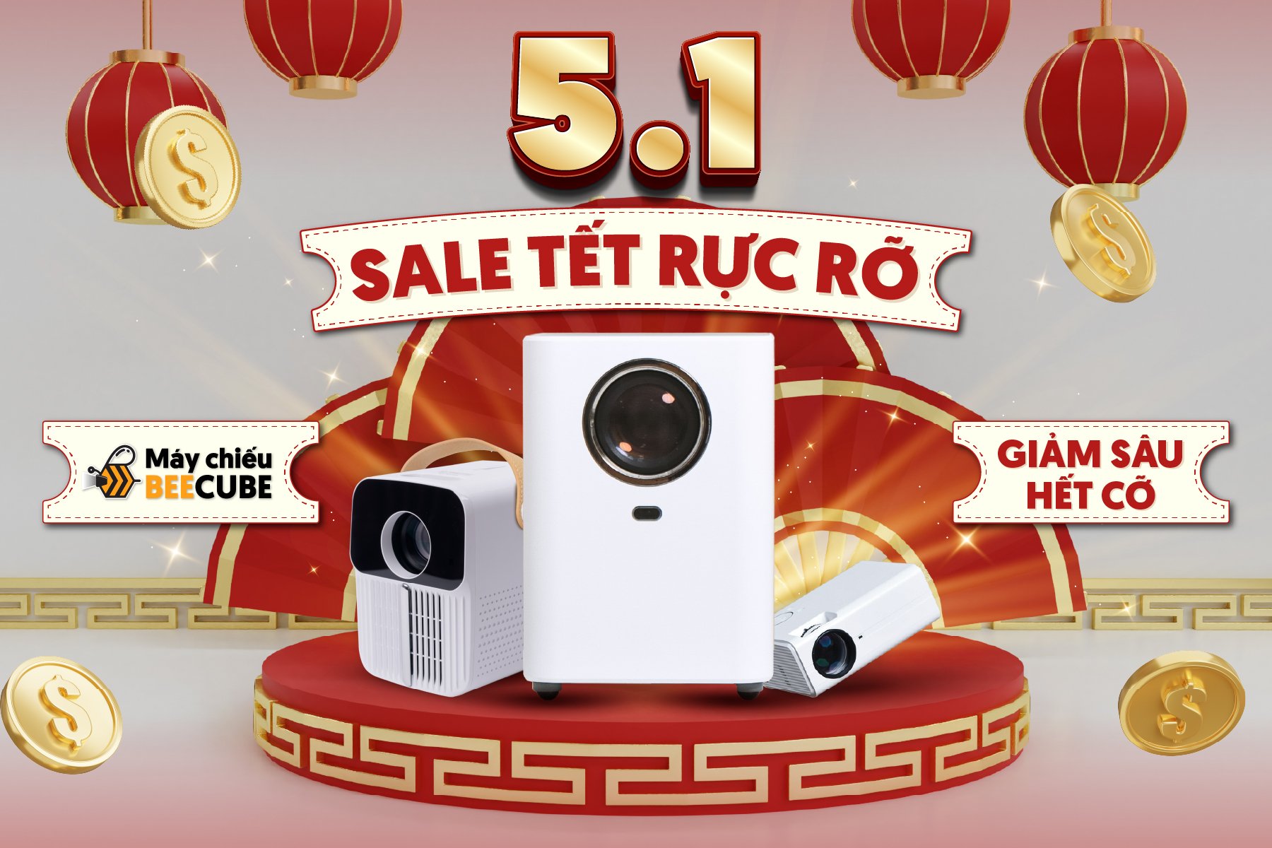 MÁY CHIẾU BEECUBE GIẢM SÂU HẾT CỠ