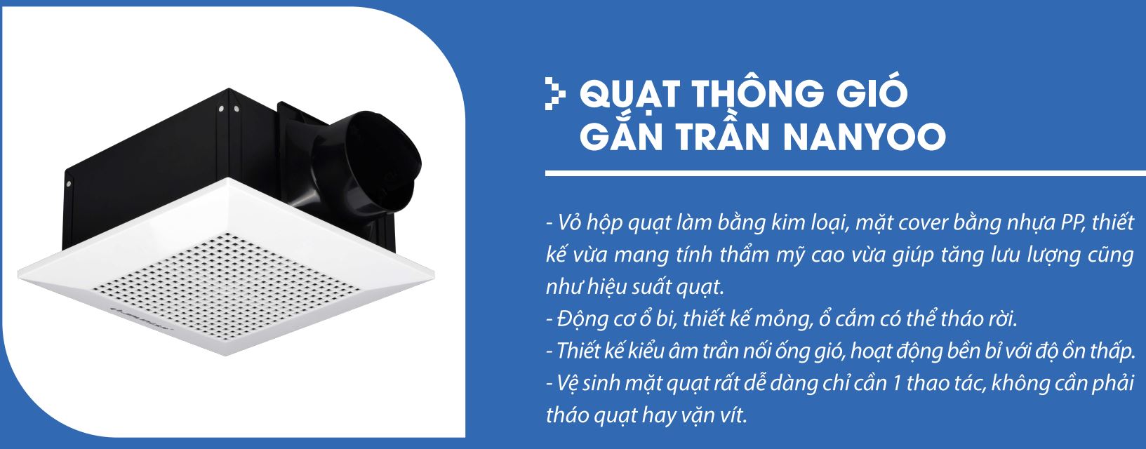 Quạt thông gió gắn trần Nanyoo BPT10-15