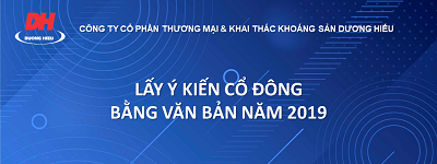 Thông báo chốt danh sách lấy ý kiến Cổ đông bằng văn bản