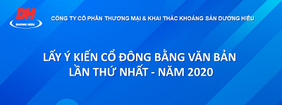 Biên bản và Nghị quyết về việc lấy ý kiến Cổ đông bằng văn bản lần thứ nhất - năm 2020