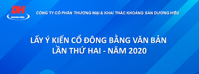 Biên bản và Nghị quyết lấy ý kiến Cổ đông bằng văn bản lần thứ hai - năm 2020