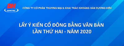 Tài liệu lấy ý kiến Cổ đông bằng văn bản lần thứ hai - năm 2020