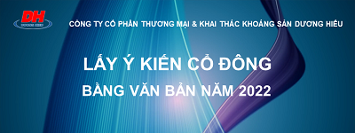 Tài liệu lấy ý kiến Cổ đông bằng văn bản năm 2022