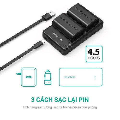 Bộ pin sạc Ravpower LPE6