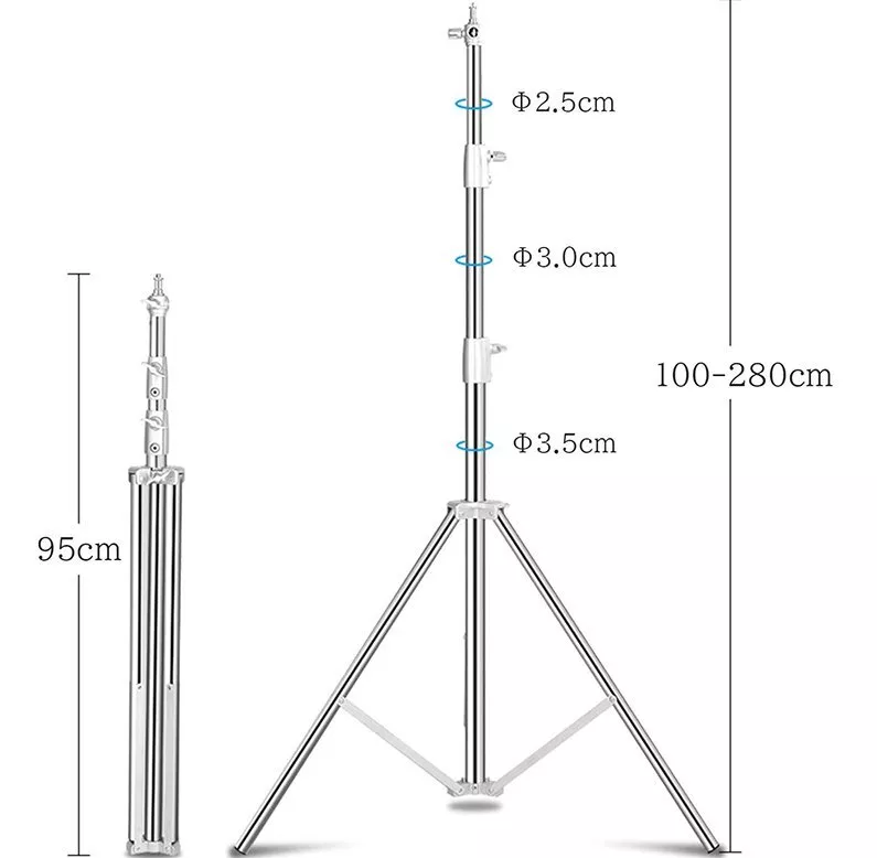 Chân đèn inox Nice LS280S II Chân hơi