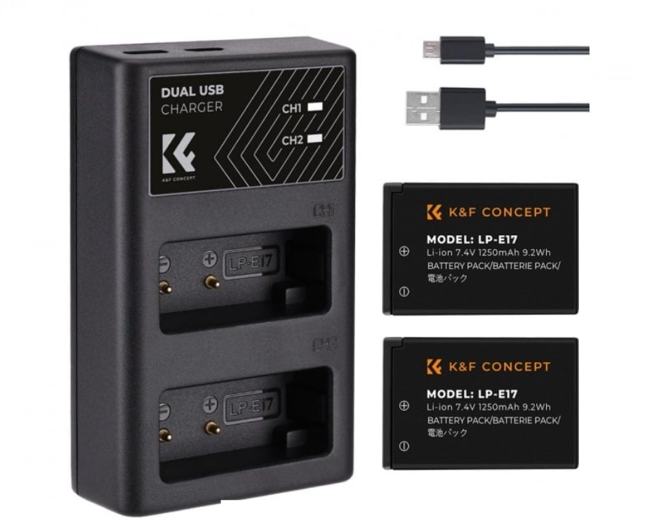 Bộ pin sạc K&F Concept LP-E17 KF28.0014
