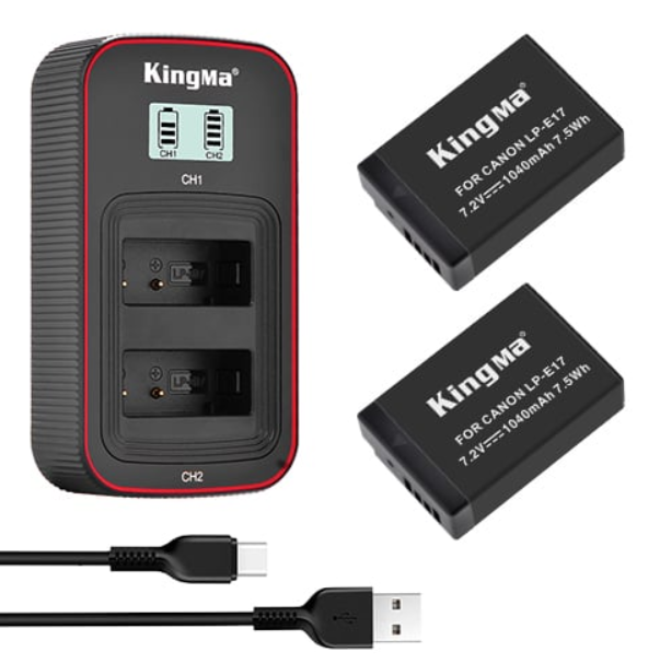 Bộ pin sạc đôi Kingma LP-E17