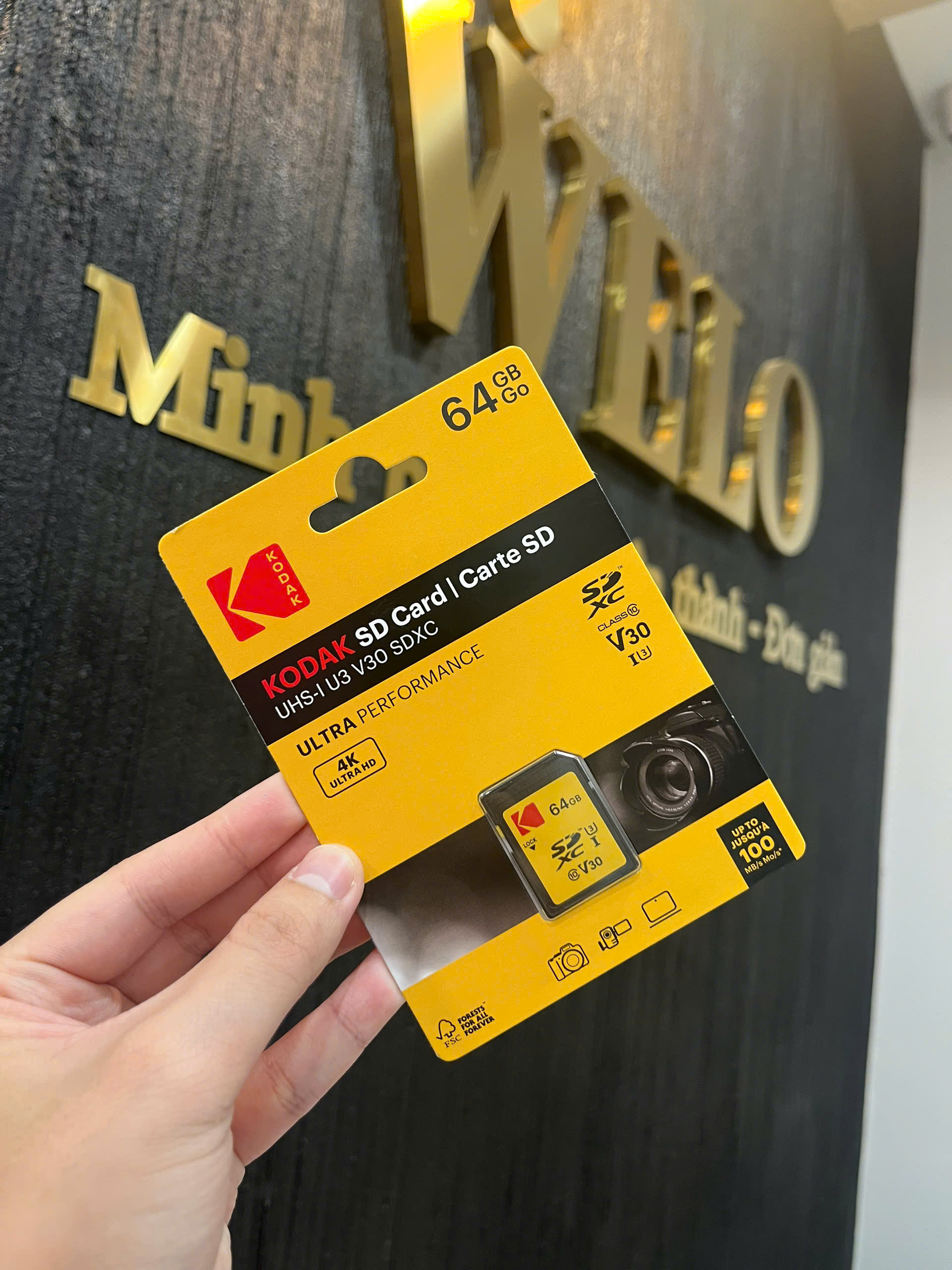 Thẻ nhớ SD Kodak 64GB Class 10 V30